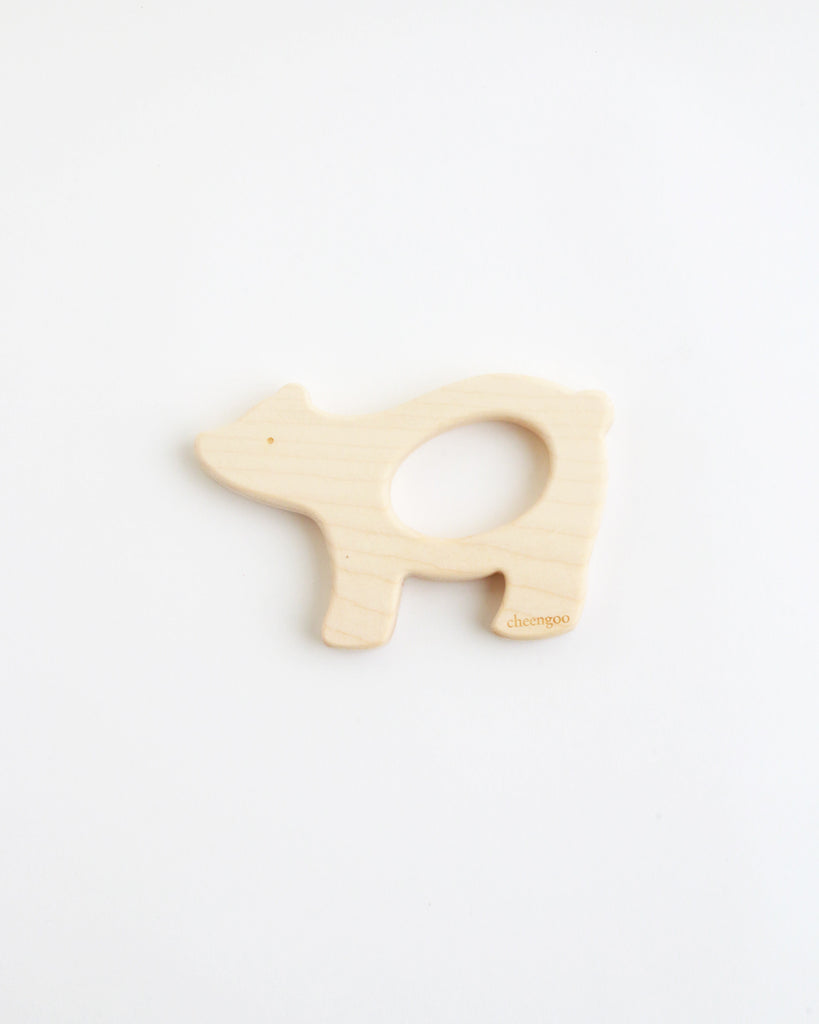Wood Polar Bear Teether