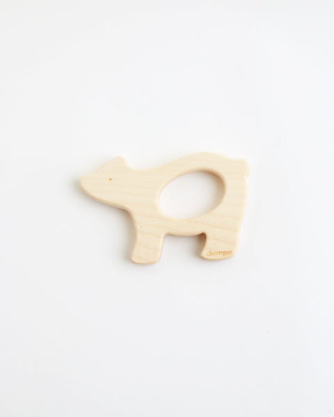 Wood Polar Bear Teether