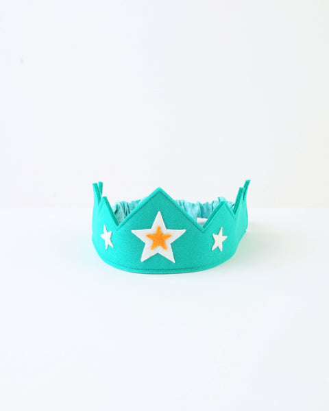 Wool Felt Crown — Green Star