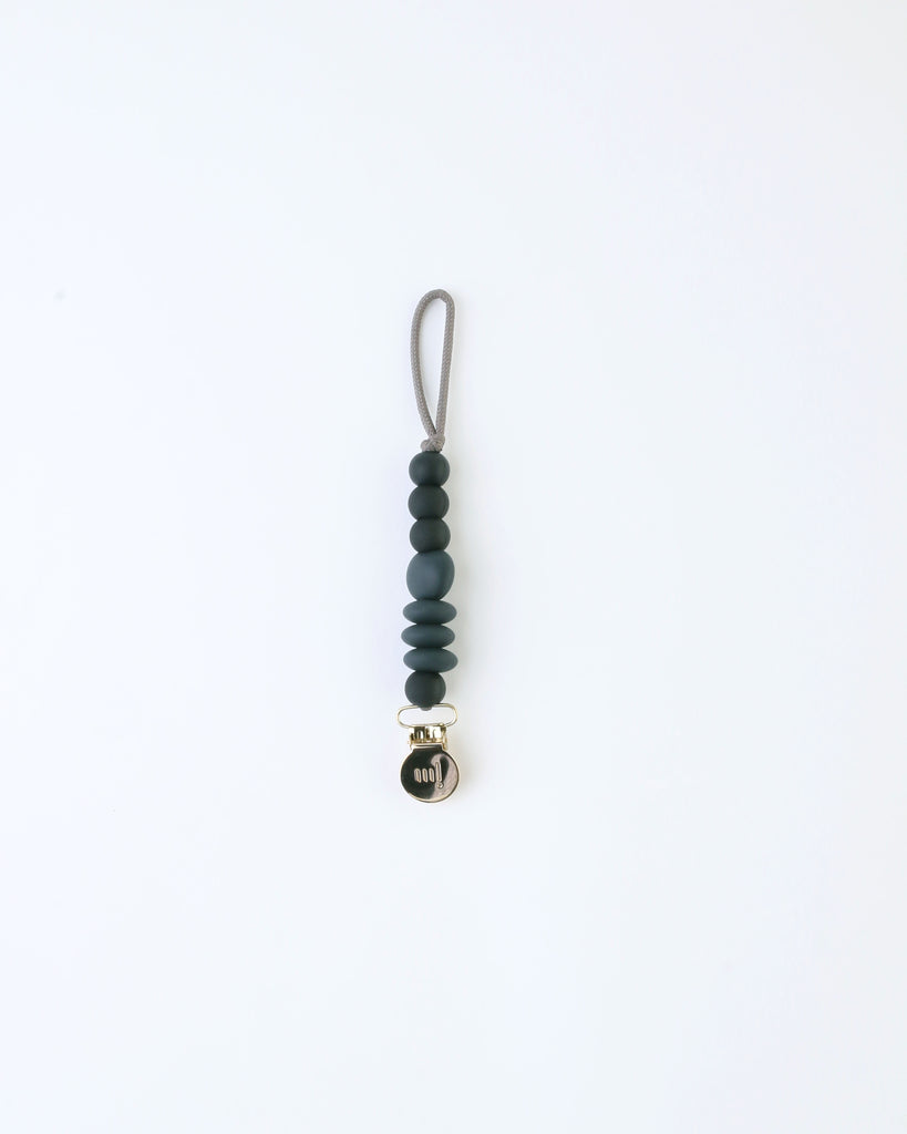 Mini Pacifier Clip — Charcoal