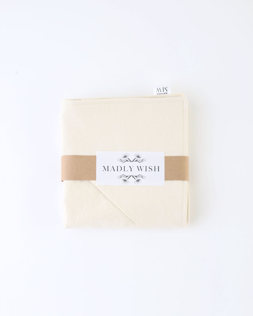 Linen Hooded Towel in Ivory