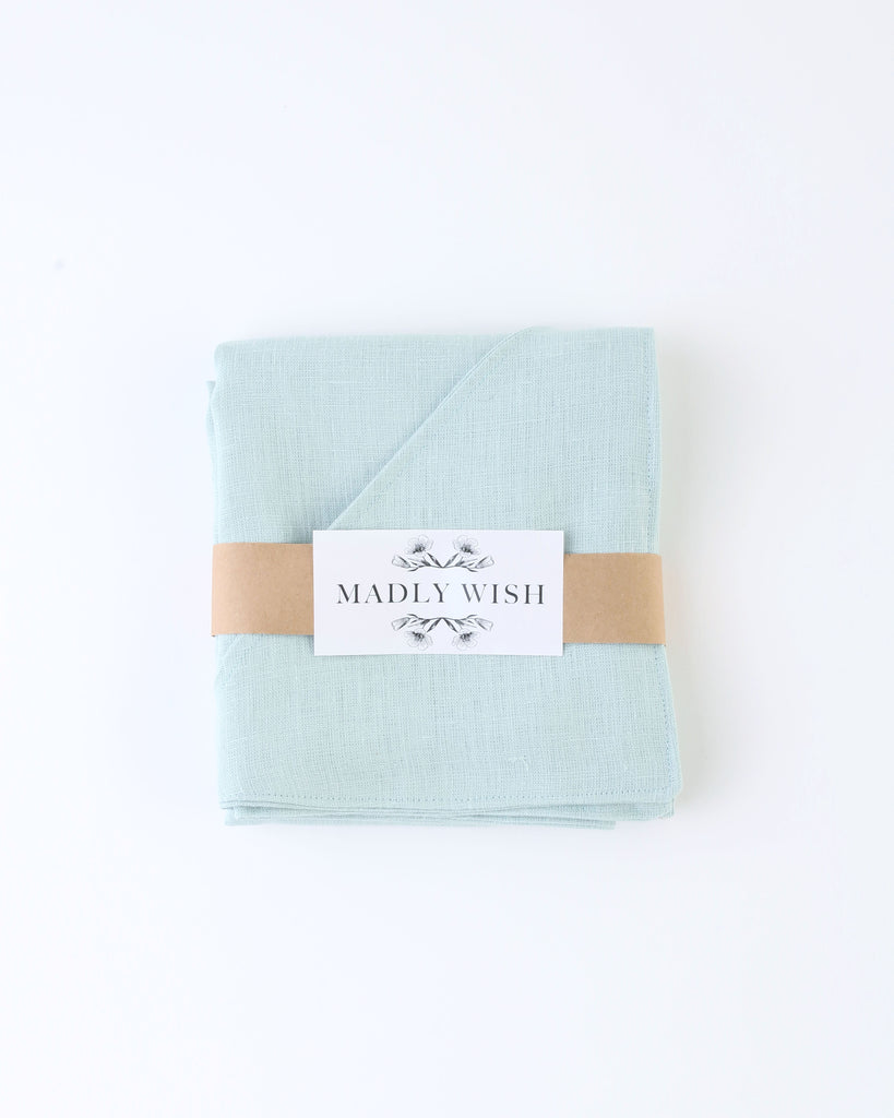 Linen Hooded Towel in Lake