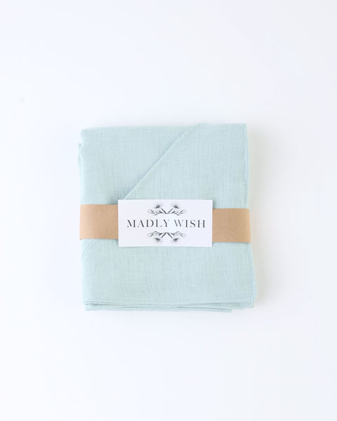 Linen Hooded Towel in Lake