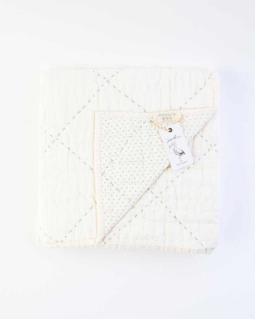 Grey Pin Dot Blanket