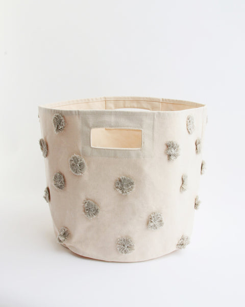 Grey Pom Pom Bin