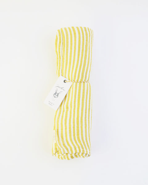 Citron Stripe Swaddle