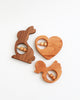 Wood Bunny Rattle Toy