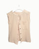 Vented Vest in Creme
