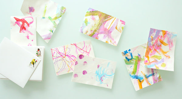 Turn Your Kid's Art into Thank You Notes