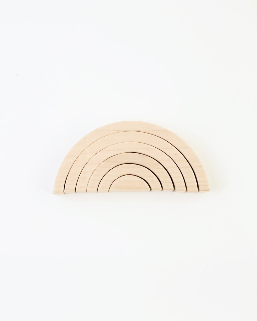 wood rainbow stacking toy