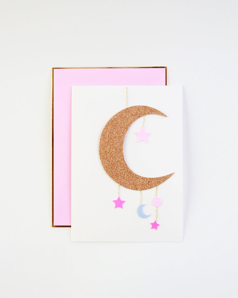 Baby Girl Mobile Greetings Card