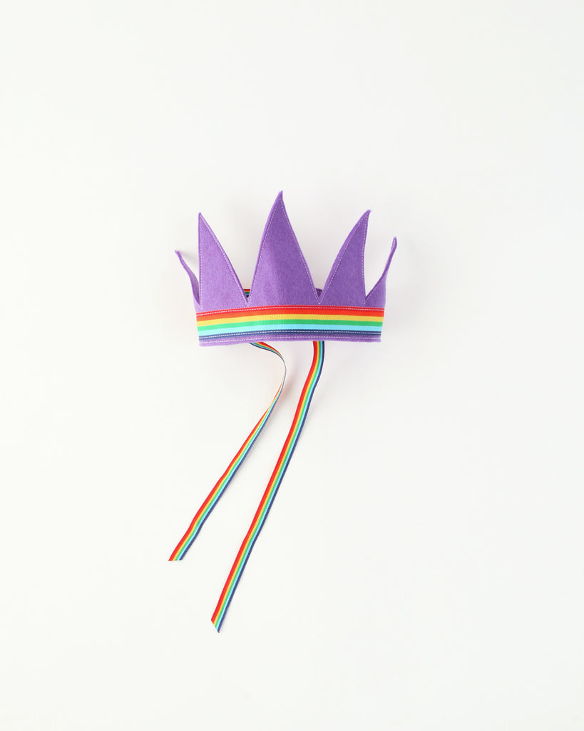 Felt Purple Rainbow Crown
