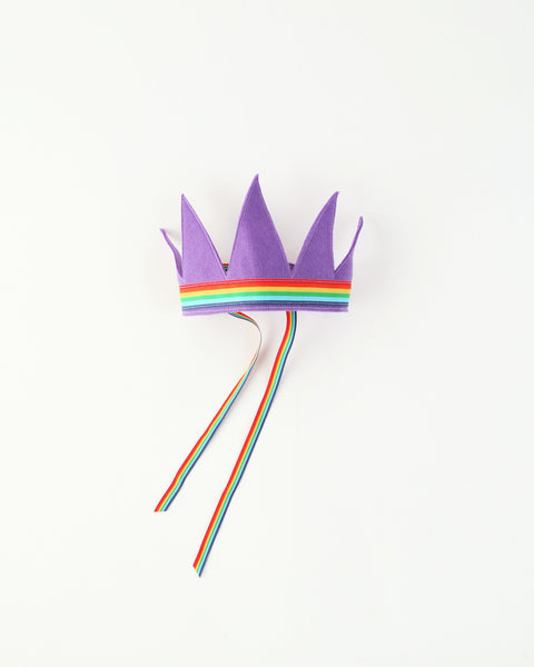 Felt Purple Rainbow Crown