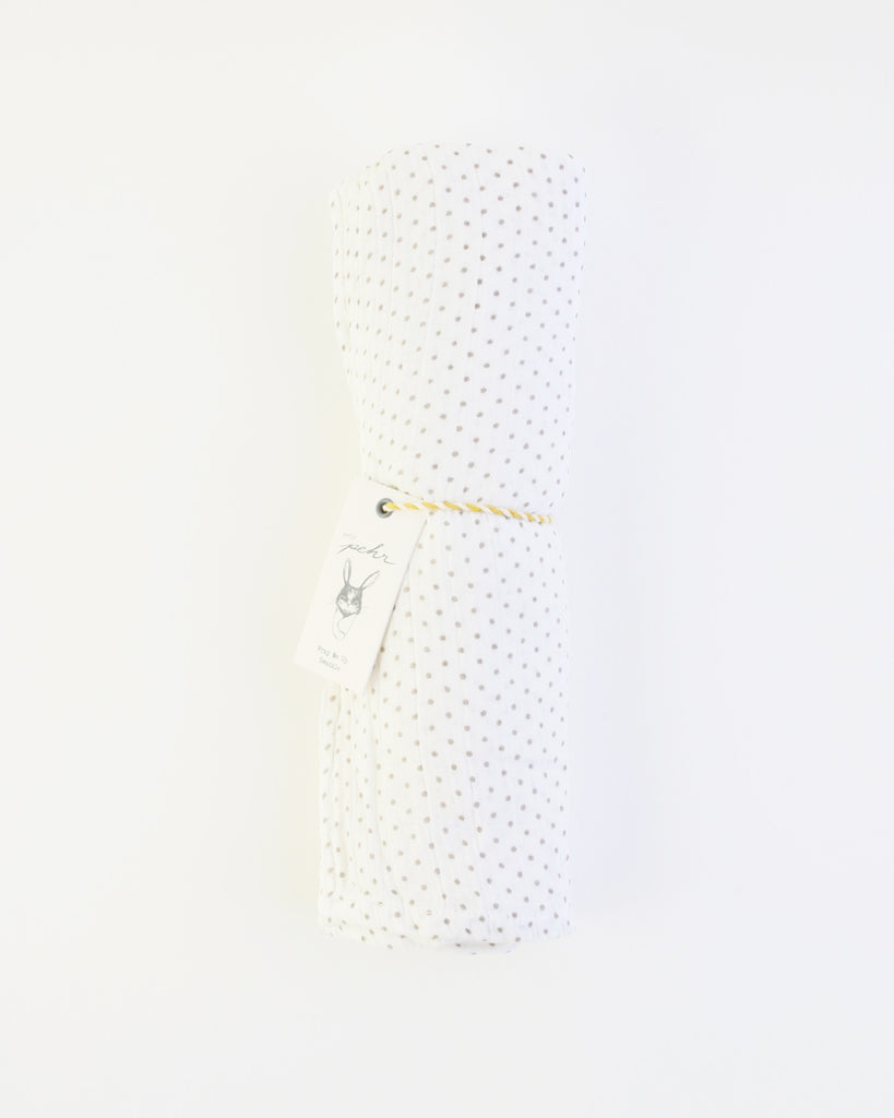 Grey Pin Dot Swaddle