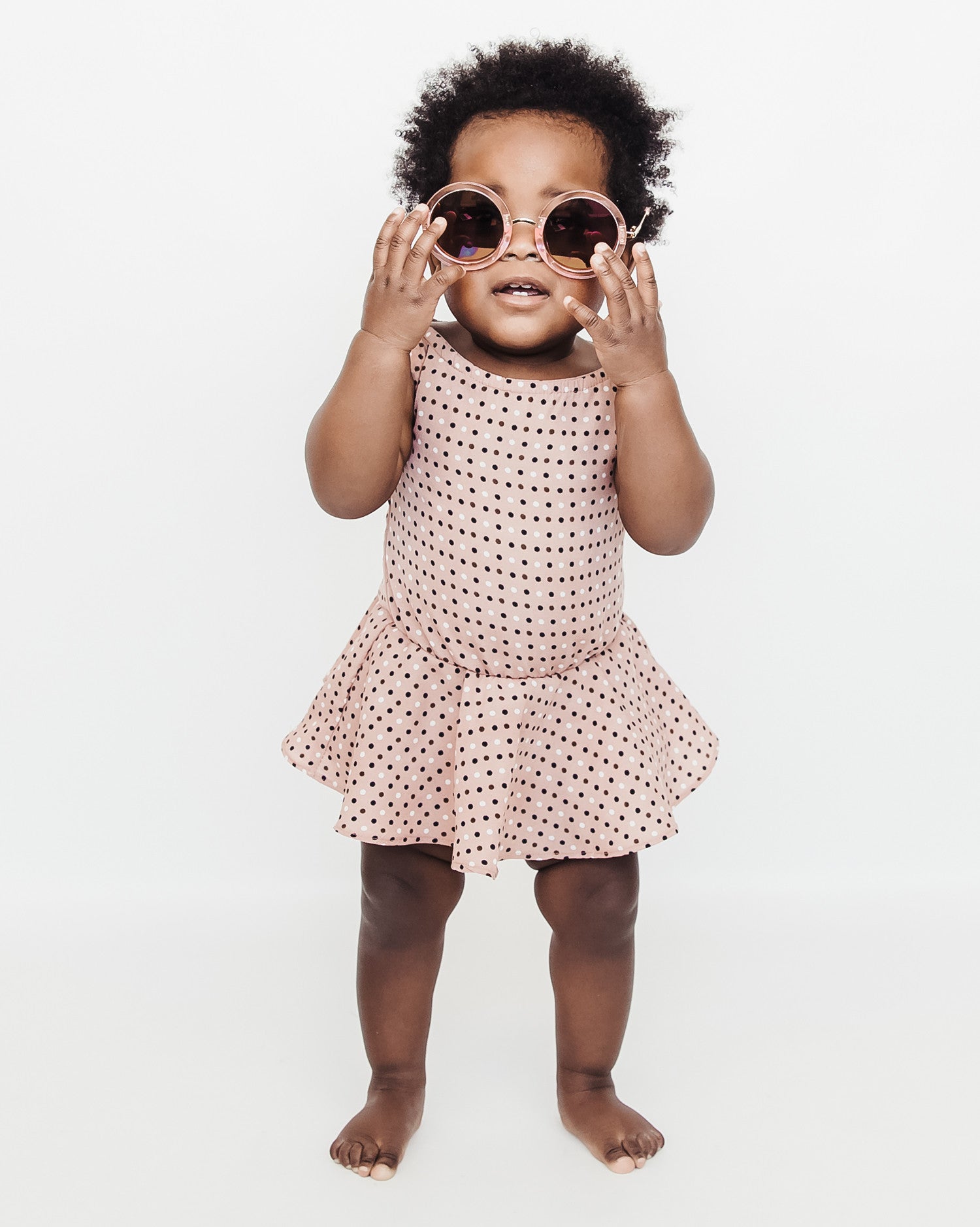Fit & Flare Dress in Rose Polkadot Momkind Fit & Flare Dress in Rose Polkadot Momkind